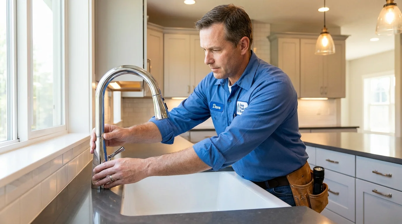 Kitchen faucet installation by Johns Plumbing LLC in Lagrange